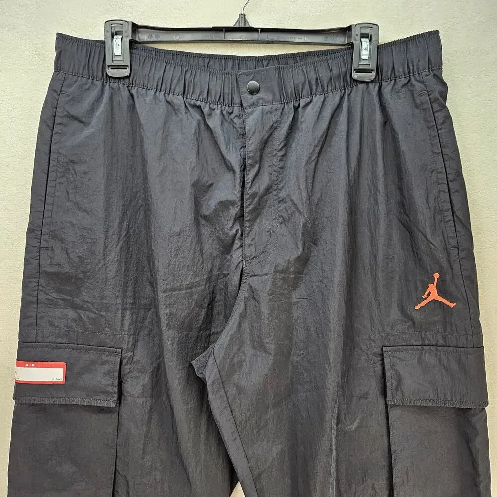 NIKE AIR JORDAN MEN'S L JUMPMAN FLIGHT MVP WOVEN CARGO PANTS NWT FN4609-010